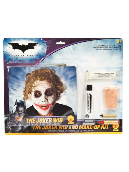 Men's The Dark Knight Joker Wig and Makeup Accessory Set