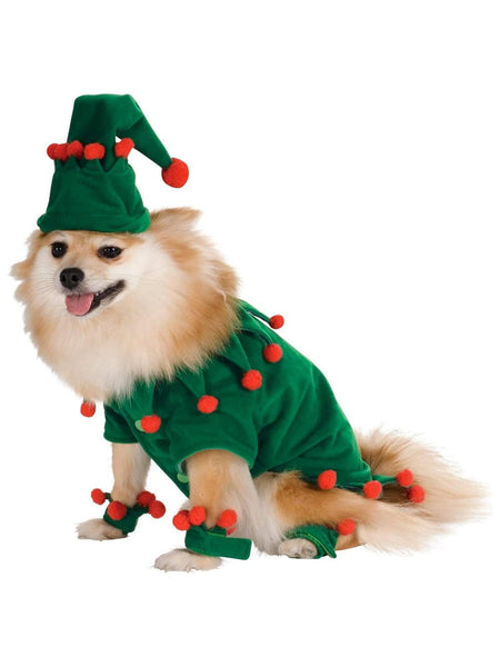 Red and Green Elf Pet Costume