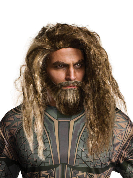 Men's Justice League Aqua Man Beard and Wig