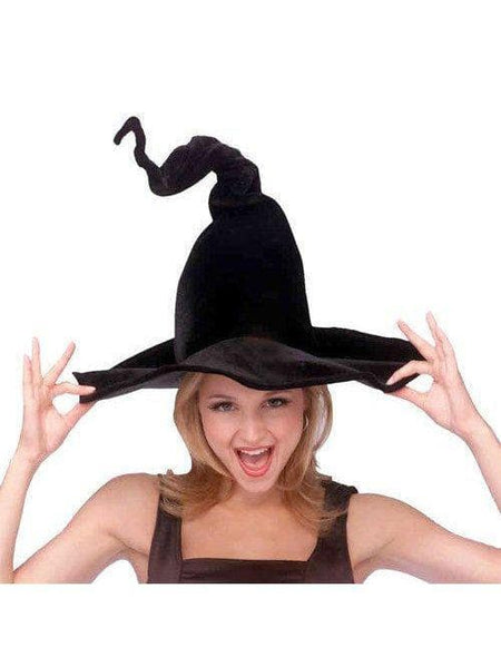 Adult Black Wired Witch Hat