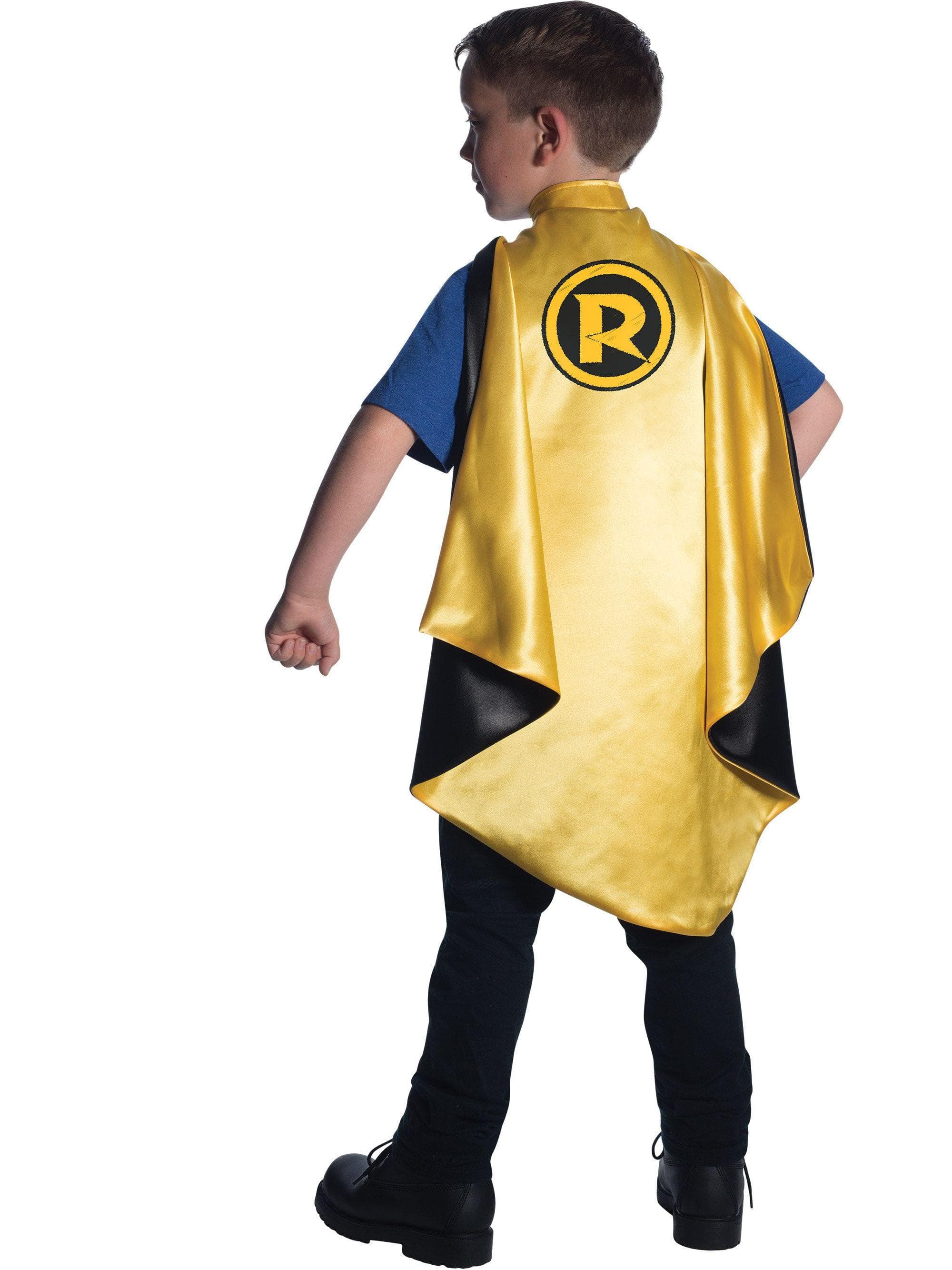 Kids' Black and Yellow DC Comics Robin Cape - costumes.com