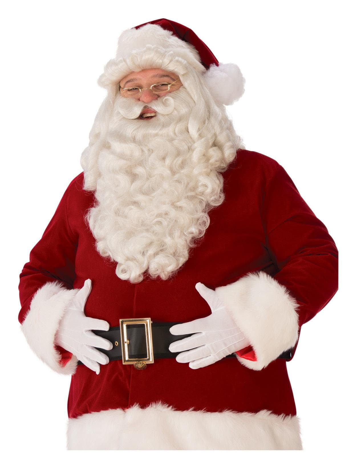 Men's White Santa Beard and Wig Set - Ultra Premium - costumes.com