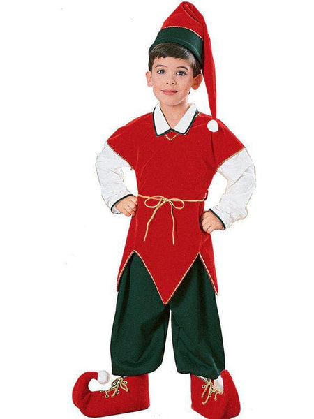 Kids Velvet Elf Costume
