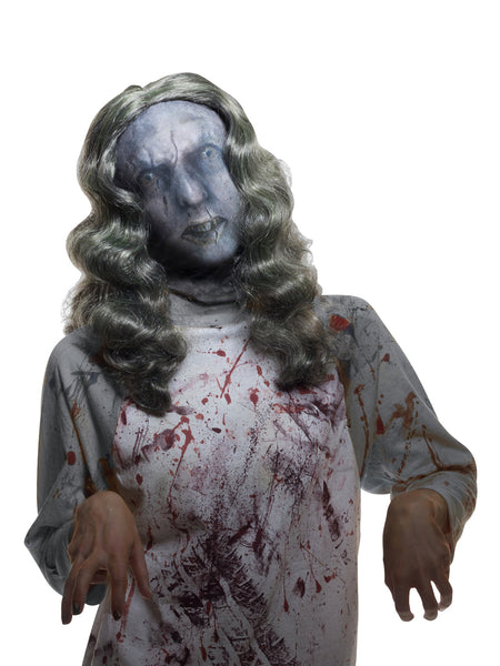 Women's Zombie Overhead Mask with Wig