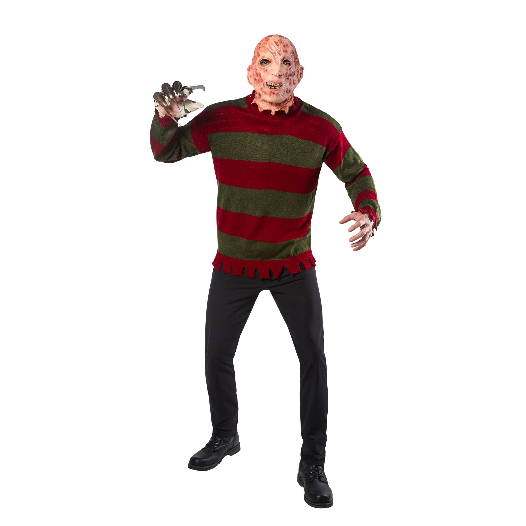 Adult A Nightmare on Elm Street Freddy Krueger Overhead Latex Mask - Deluxe - costumes.com