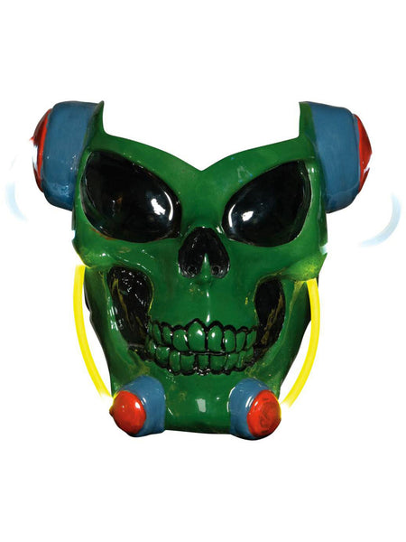 Kids' Green Skull Light Up Mask