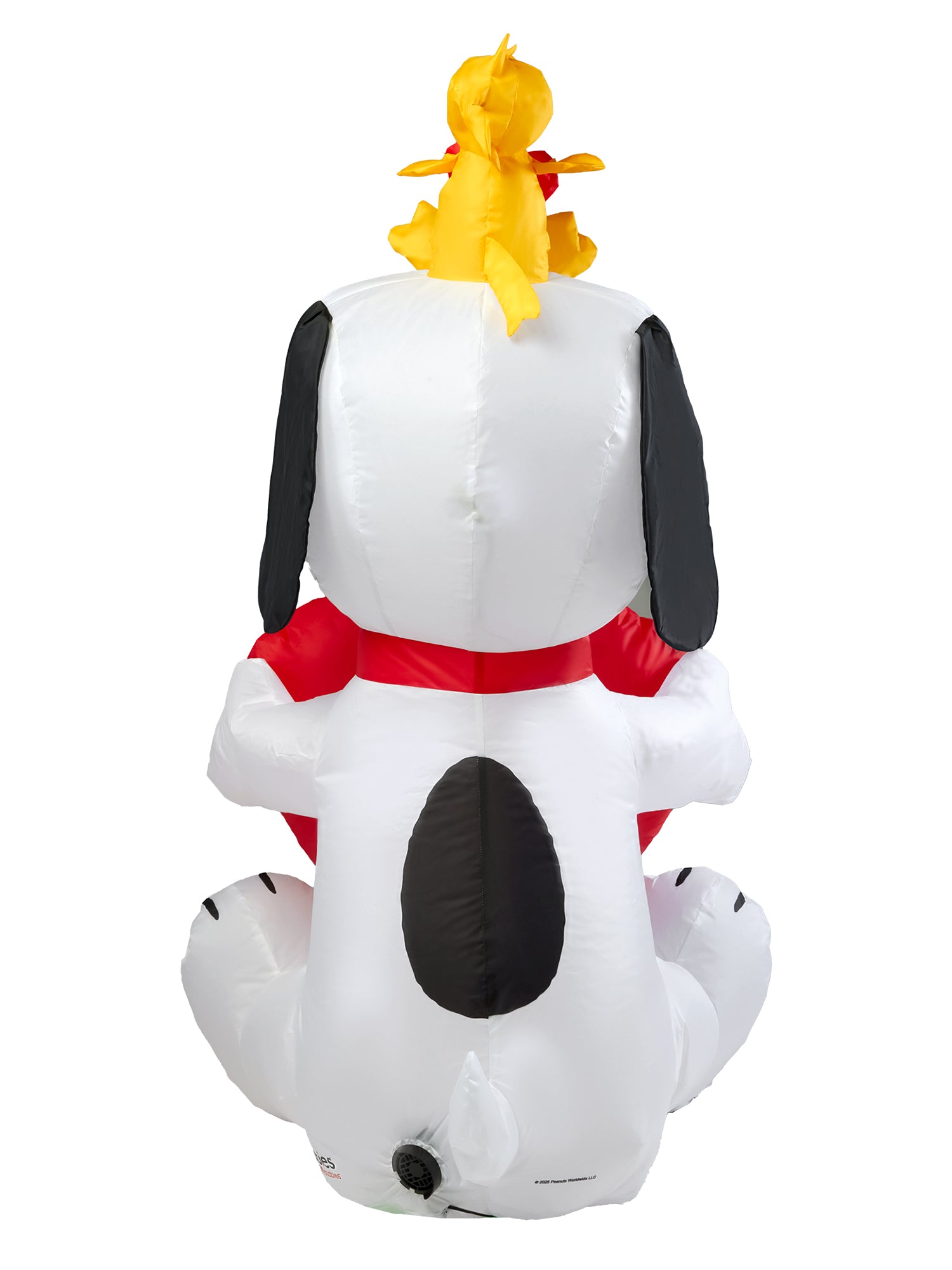 4.5 Foot Peanuts Snoopy and Woodstock Valentine's Heart Inflatable Lawn Decoration - costumes.com