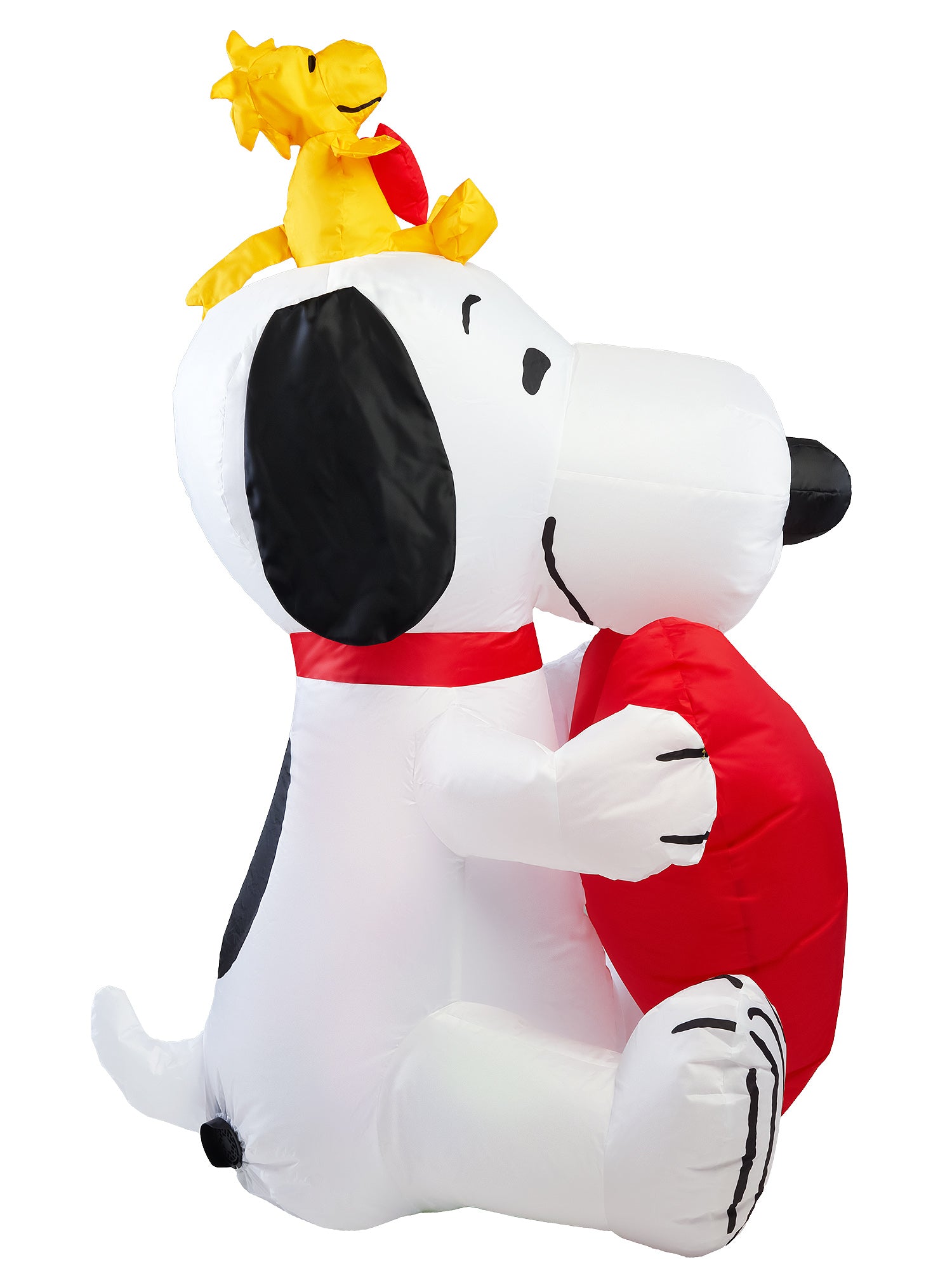 4.5 Foot Peanuts Snoopy and Woodstock Valentine's Heart Inflatable Lawn Decoration - costumes.com
