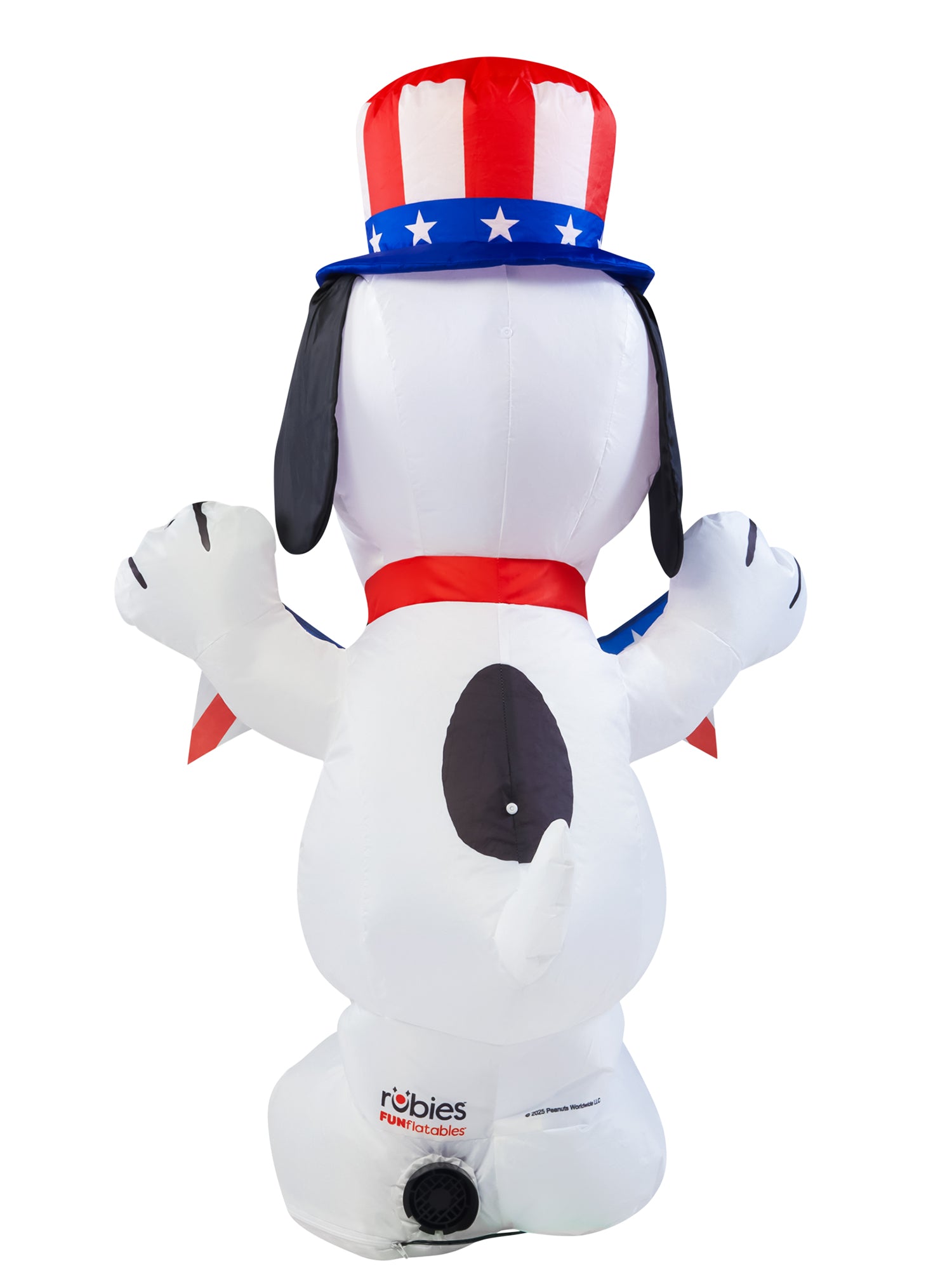 3.5 Foot Peanuts Snoopy Patriotic Inflatable Lawn Decoration - costumes.com