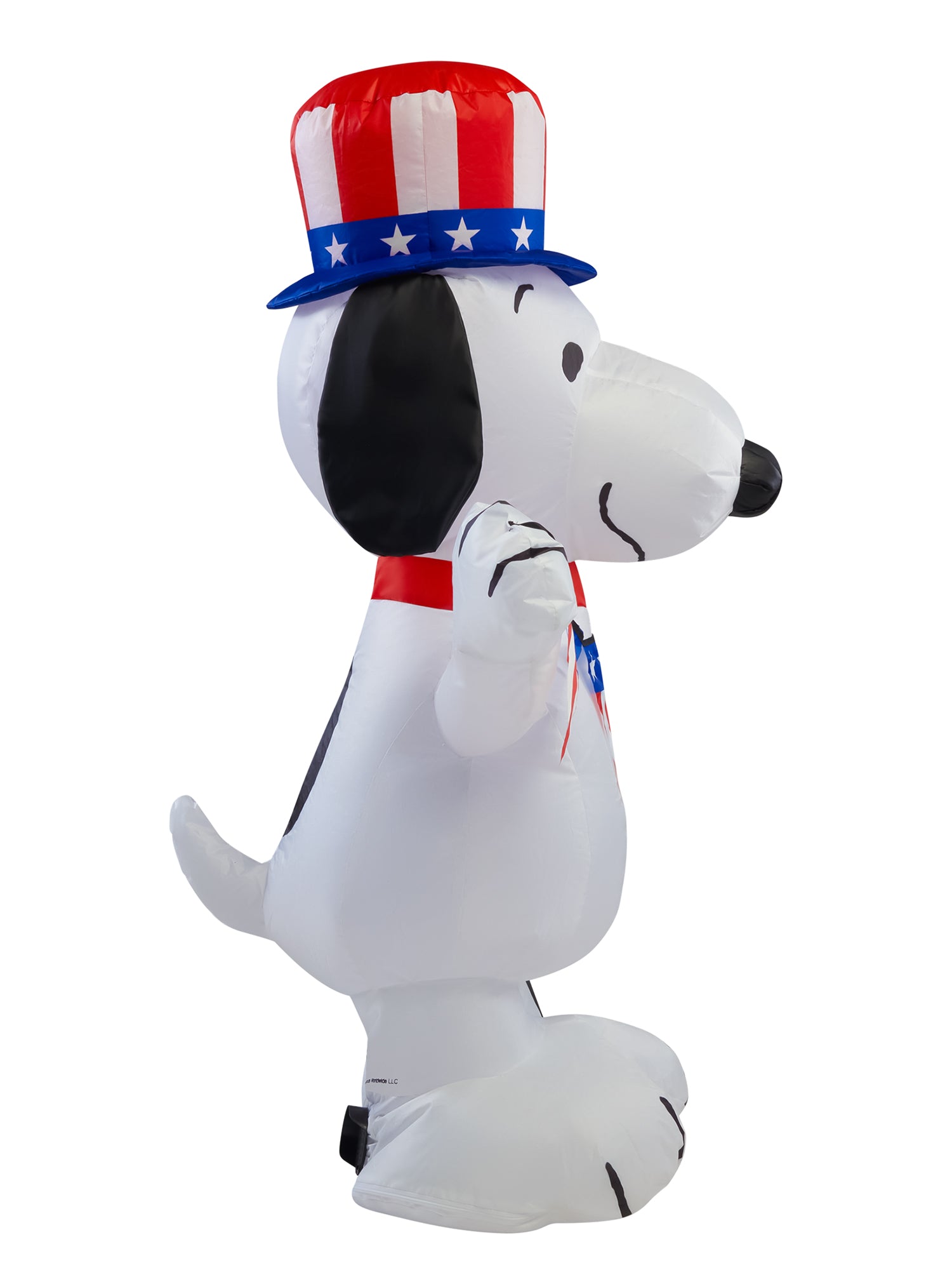 3.5 Foot Peanuts Snoopy Patriotic Inflatable Lawn Decoration - costumes.com