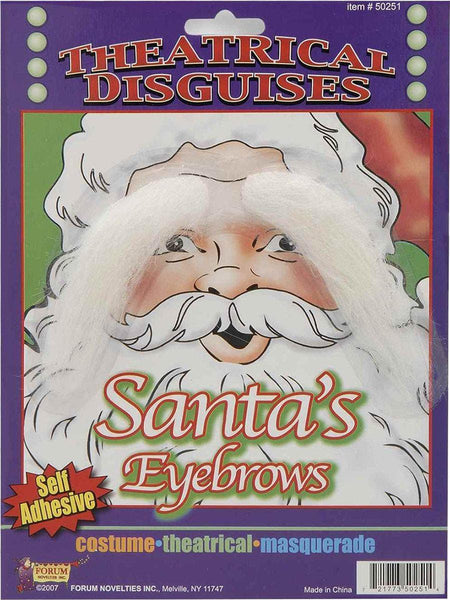 Adult White Santa Eyebrows - Self Adhesive