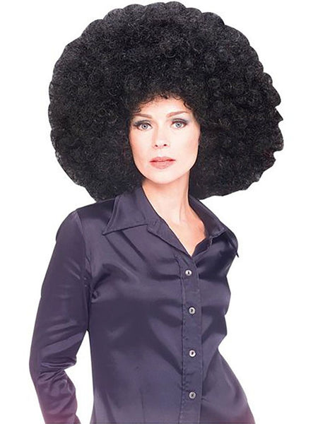 Adult Jumbo Disco Curl Black Wig