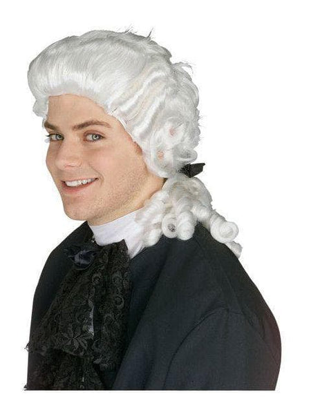 Mens Colonial White Wig