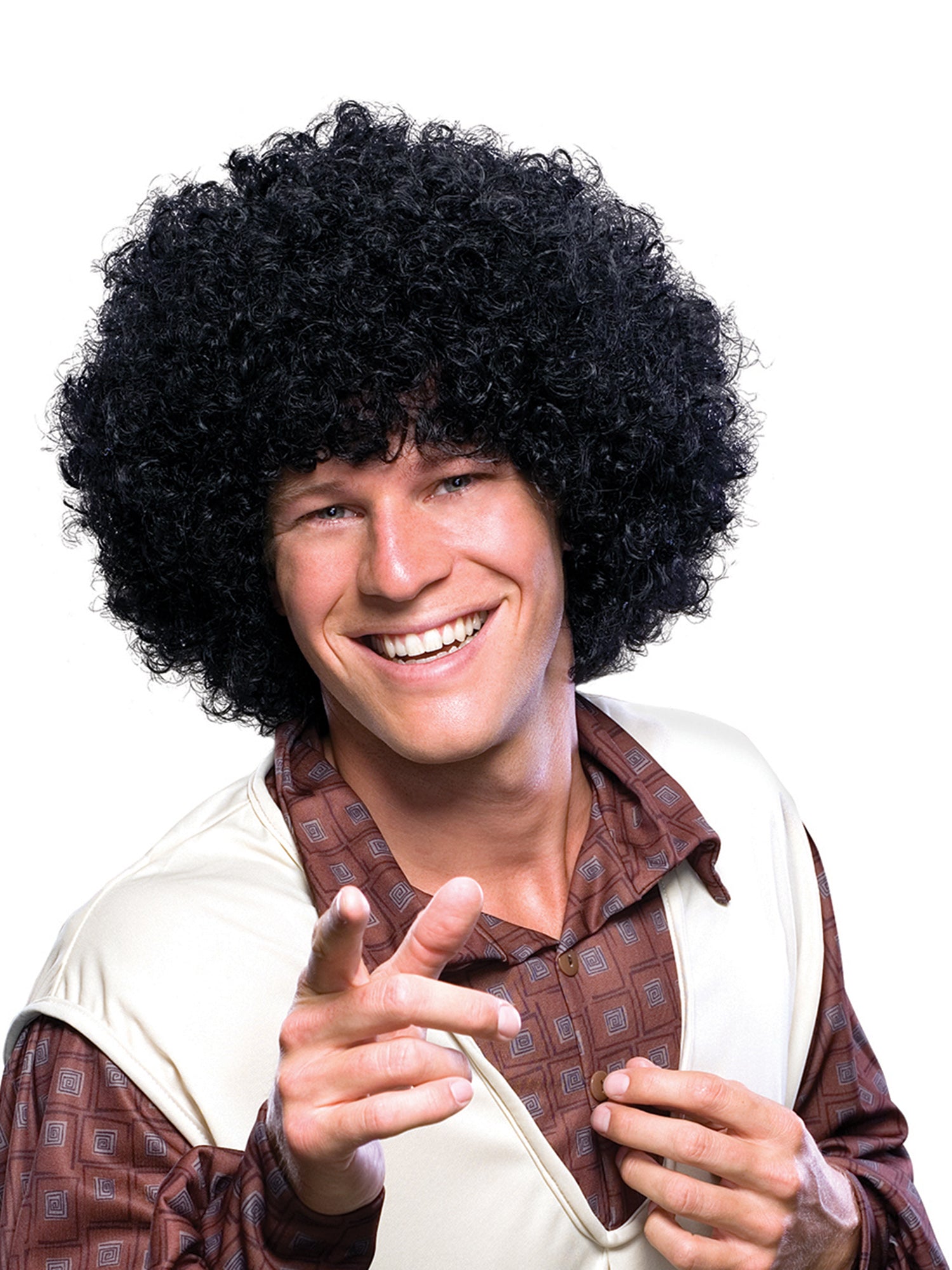 Adult Black Super Curl Wig - costumes.com