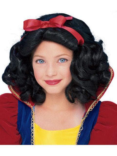 Girls' Storybook Princess Wig with Red Bow - costumes.com