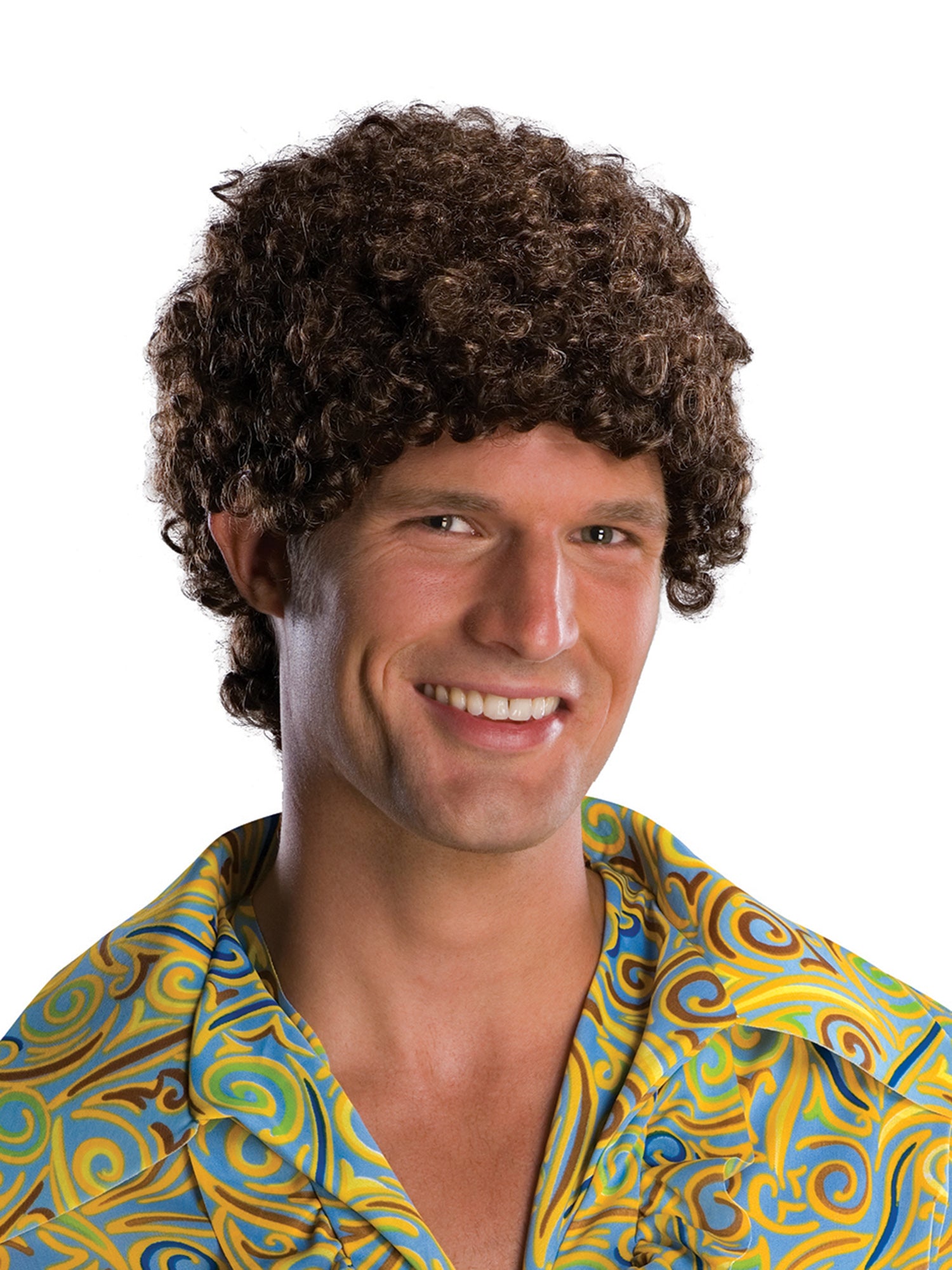 Adult Brunette Tight Curl Wig - costumes.com