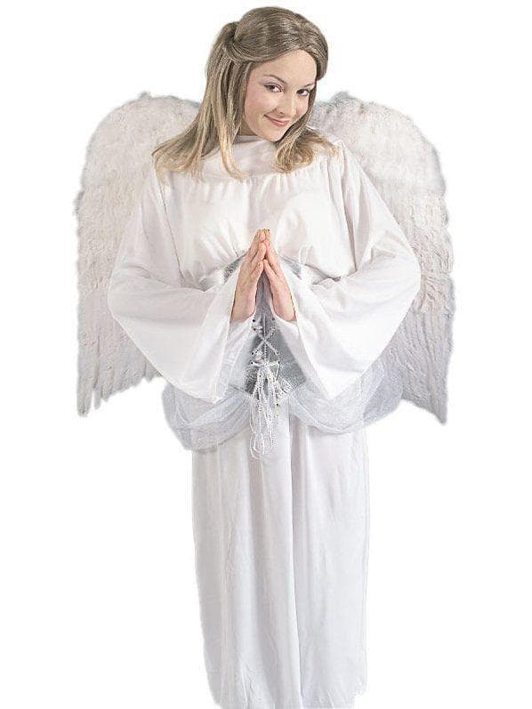 Adult White 36-inch Deluxe Feather Wings - costumes.com