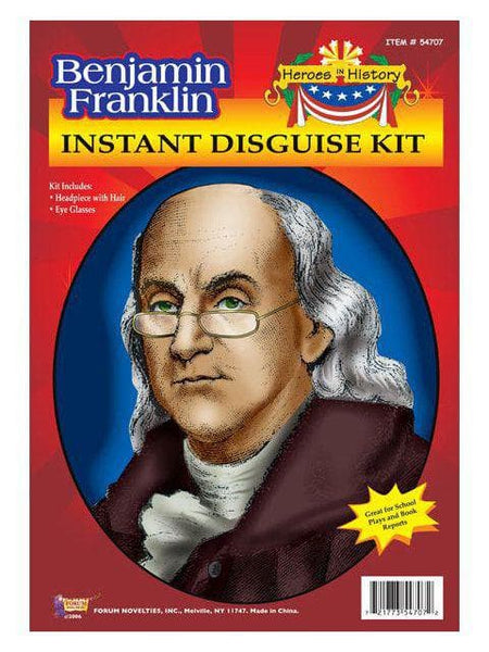 Ben Franklin Wig And Eyeglasses Kit
