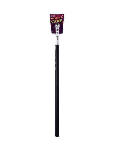 Adult Walking Cane with Silver Handle - costumes.com