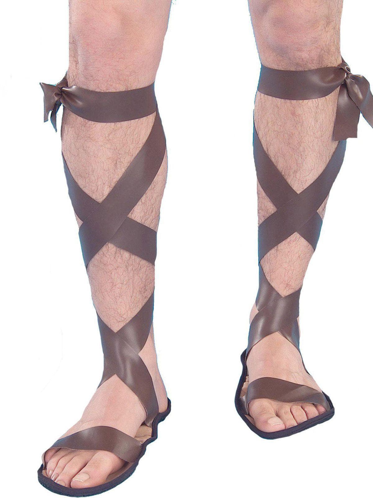 Adult Brown Gladiator Flat Sandals - costumes.com