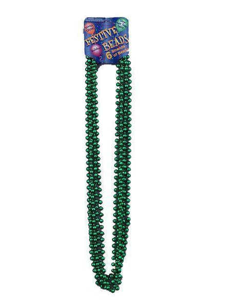 Adult Green Mardi Gras Bead Necklaces