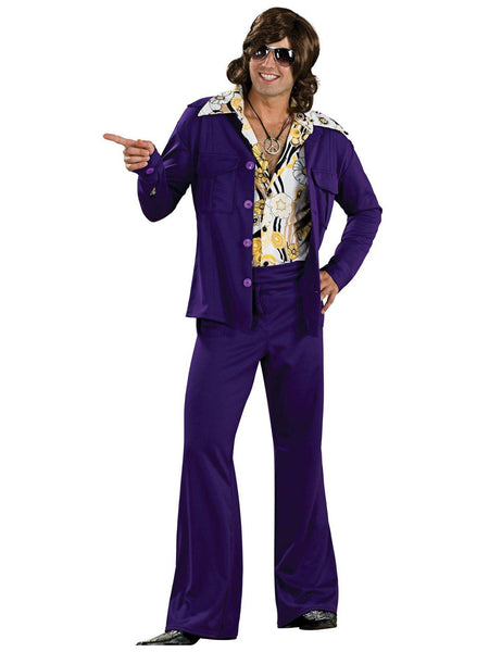 Men's Purple 70's Disco Leisure Suit