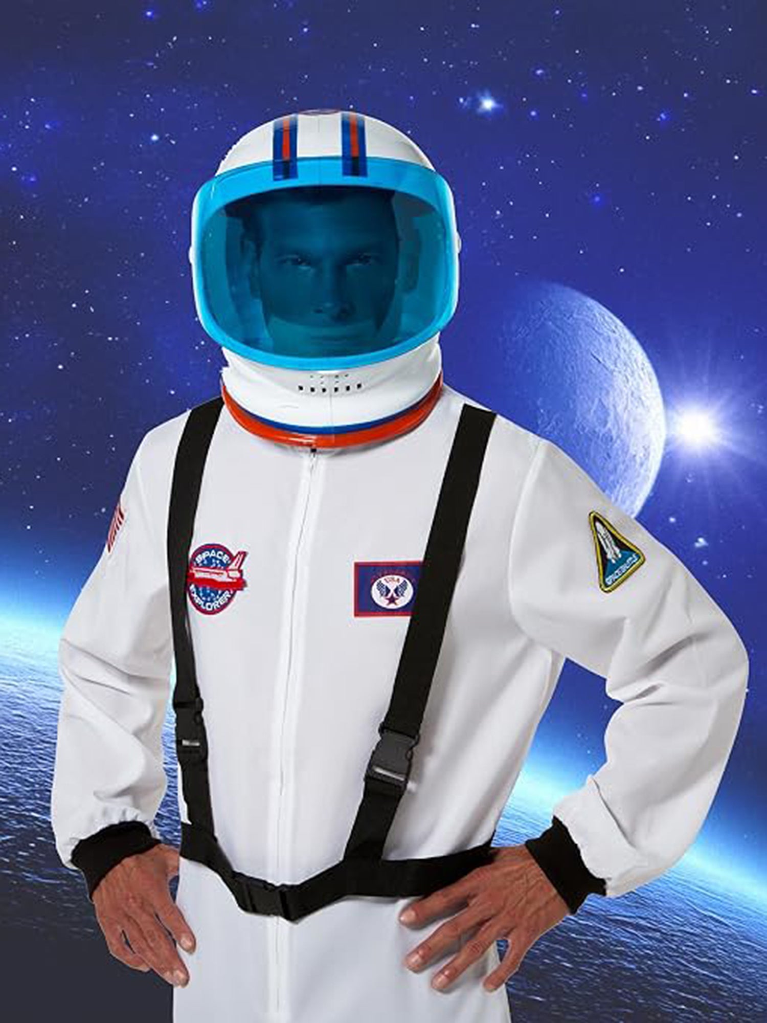 Adult White Realistic Astronaut Helmet - costumes.com