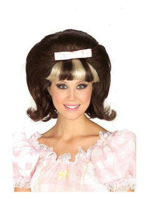 Women's Brown and Blonde Bouffant 60's Wig - costumes.com
