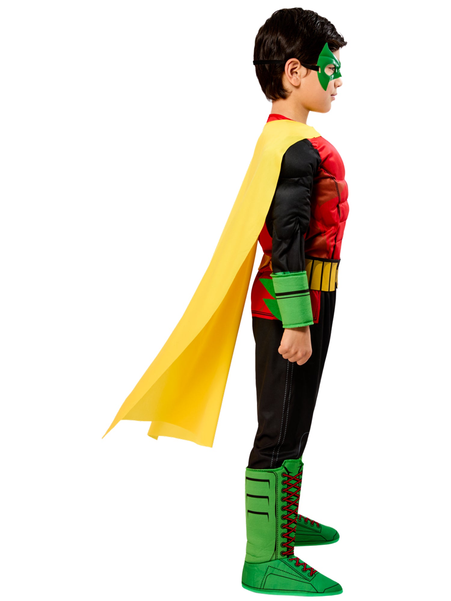 Boys' Teen Titans Robin Padded Jumpsuit Costume - Deluxe - costumes.com
