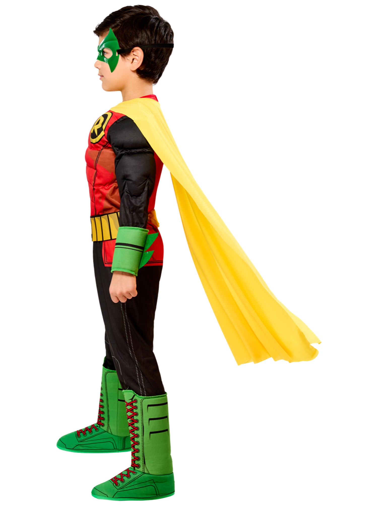 Boys' Teen Titans Robin Padded Jumpsuit Costume - Deluxe - costumes.com