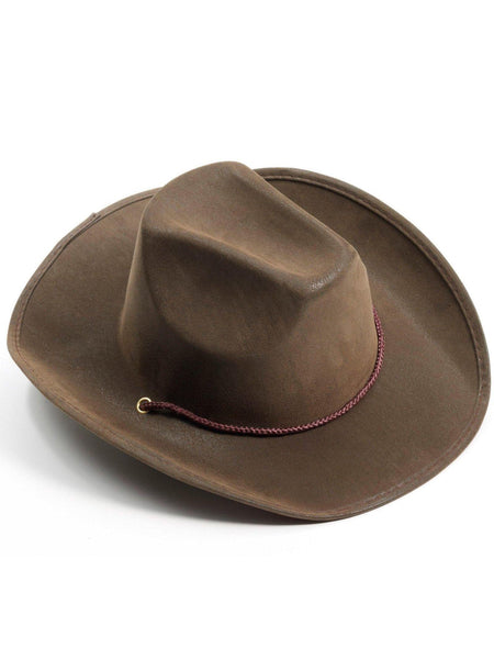 Adult Brown Suede Cowboy Hat