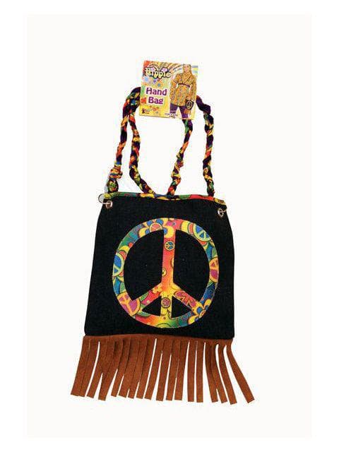Adult Hippie Peace Fringe Handbag - costumes.com