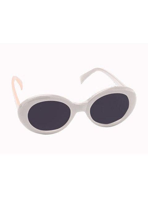 White Mod Sunglasses - costumes.com