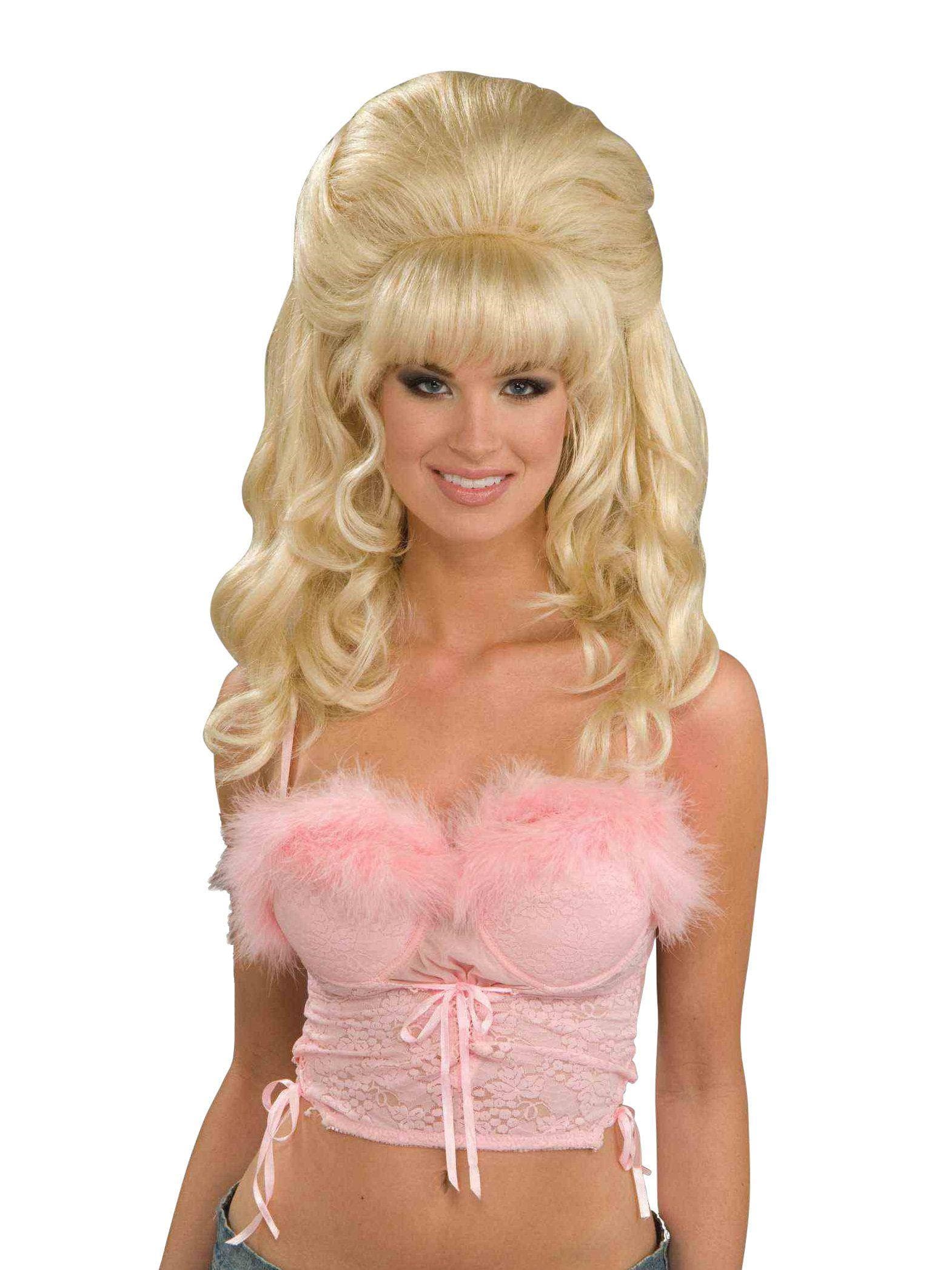 Women's Blonde Flirty Fantasy Bouffant Wig - costumes.com
