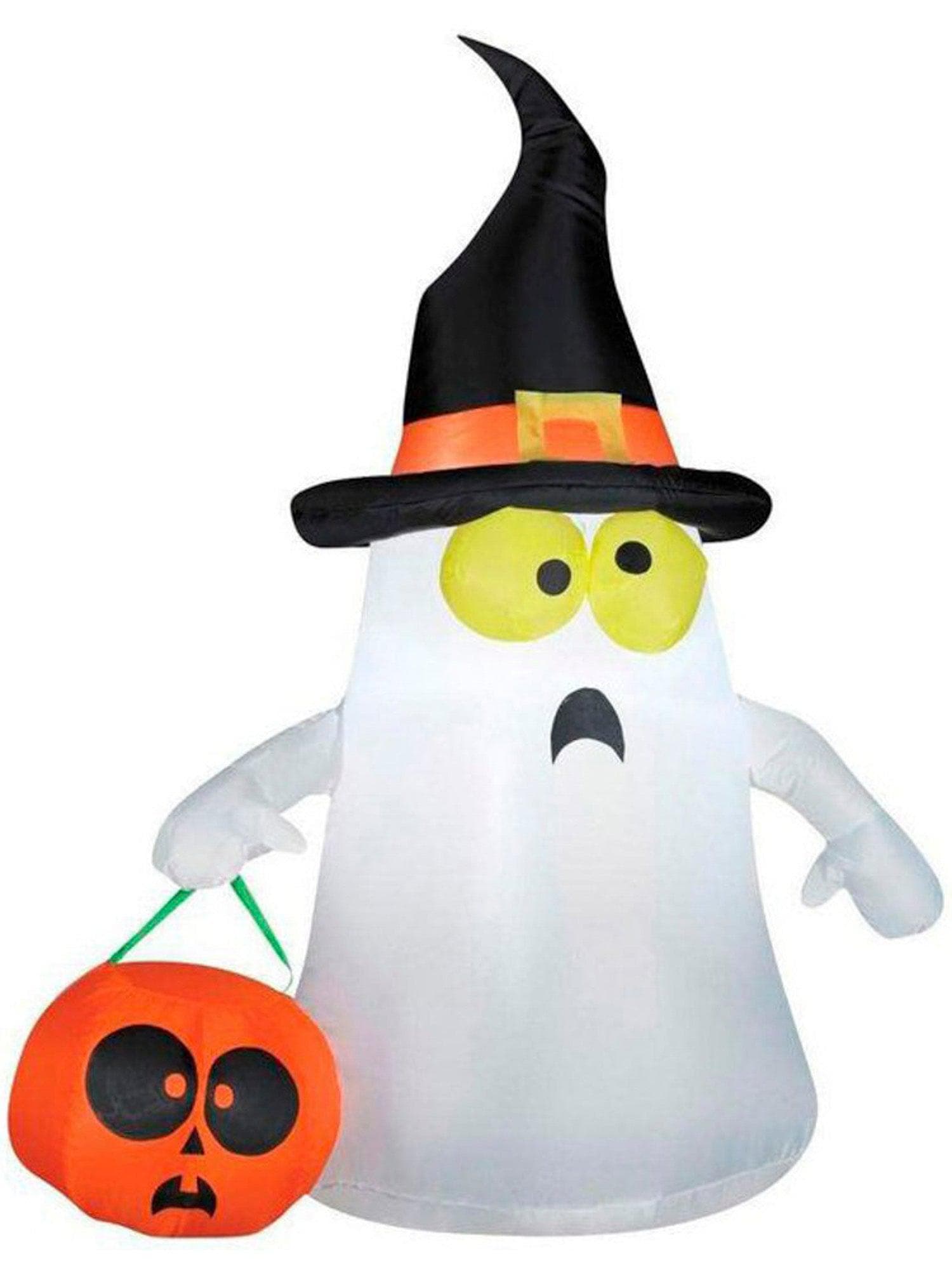 3 Foot Trick Or Treat Ghost Light Up Halloween Inflatable Lawn Decor - costumes.com