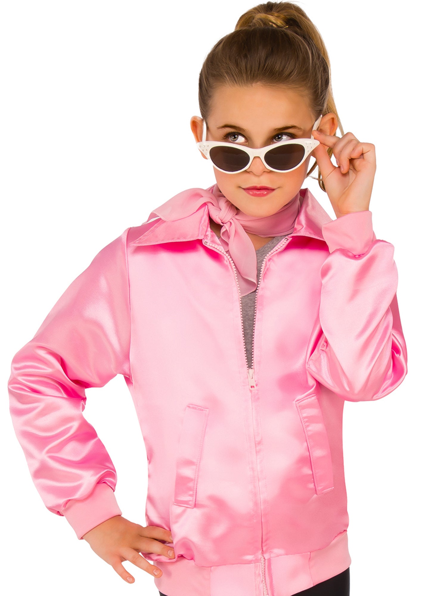 Girls' Grease Pink Ladies Jacket - costumes.com