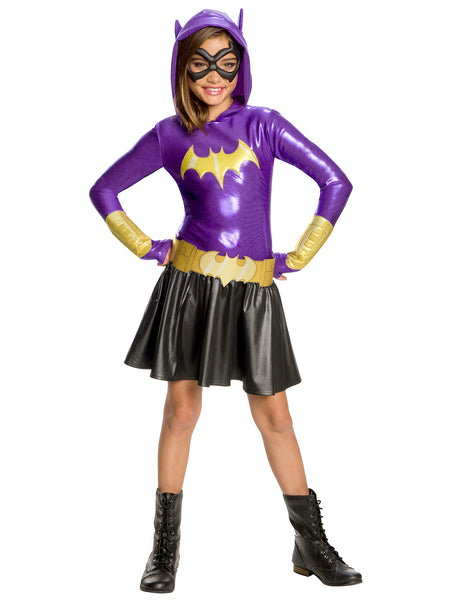 Girls' DC Superhero Girls Batgirl Hooded Dress and Eye Mask