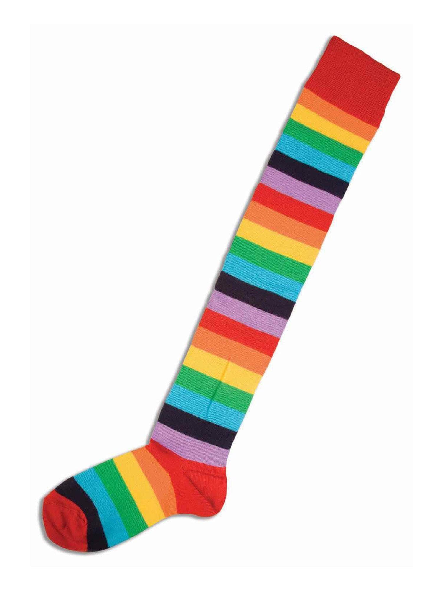 Adult Multi Color Long Clown Socks - costumes.com