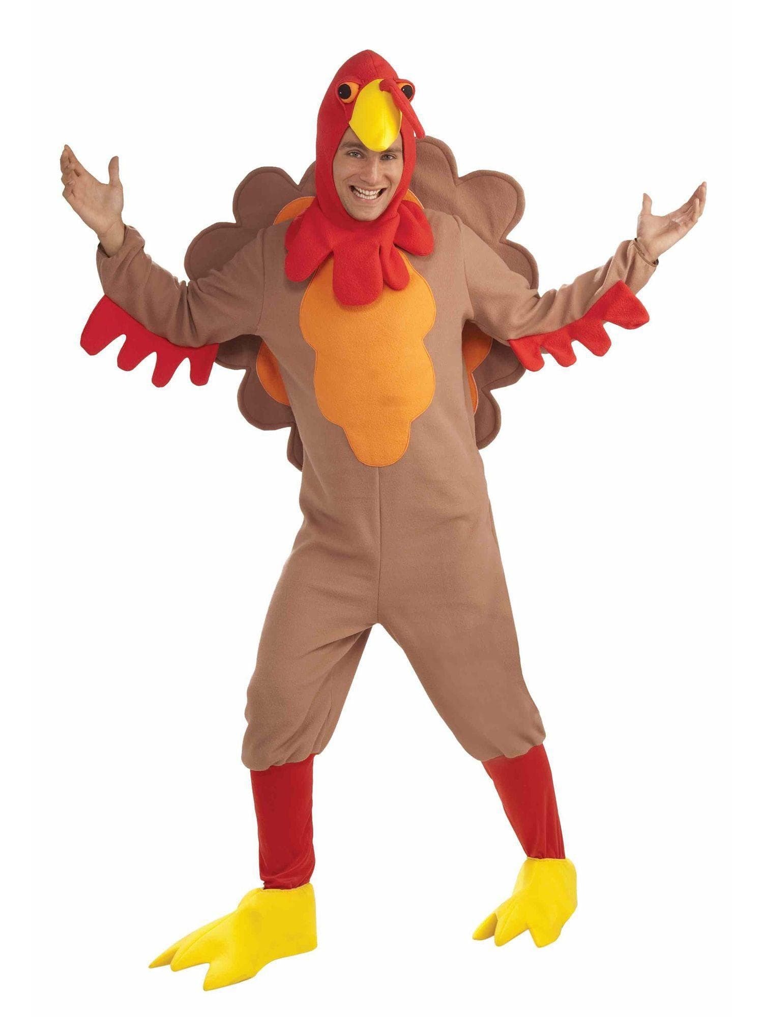 Adult Unisex Fleece Turkey Costume - costumes.com