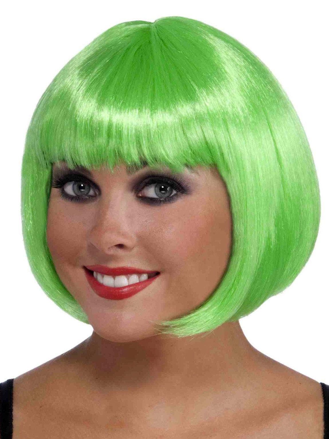 Women's Neon Green Bob Wig - costumes.com