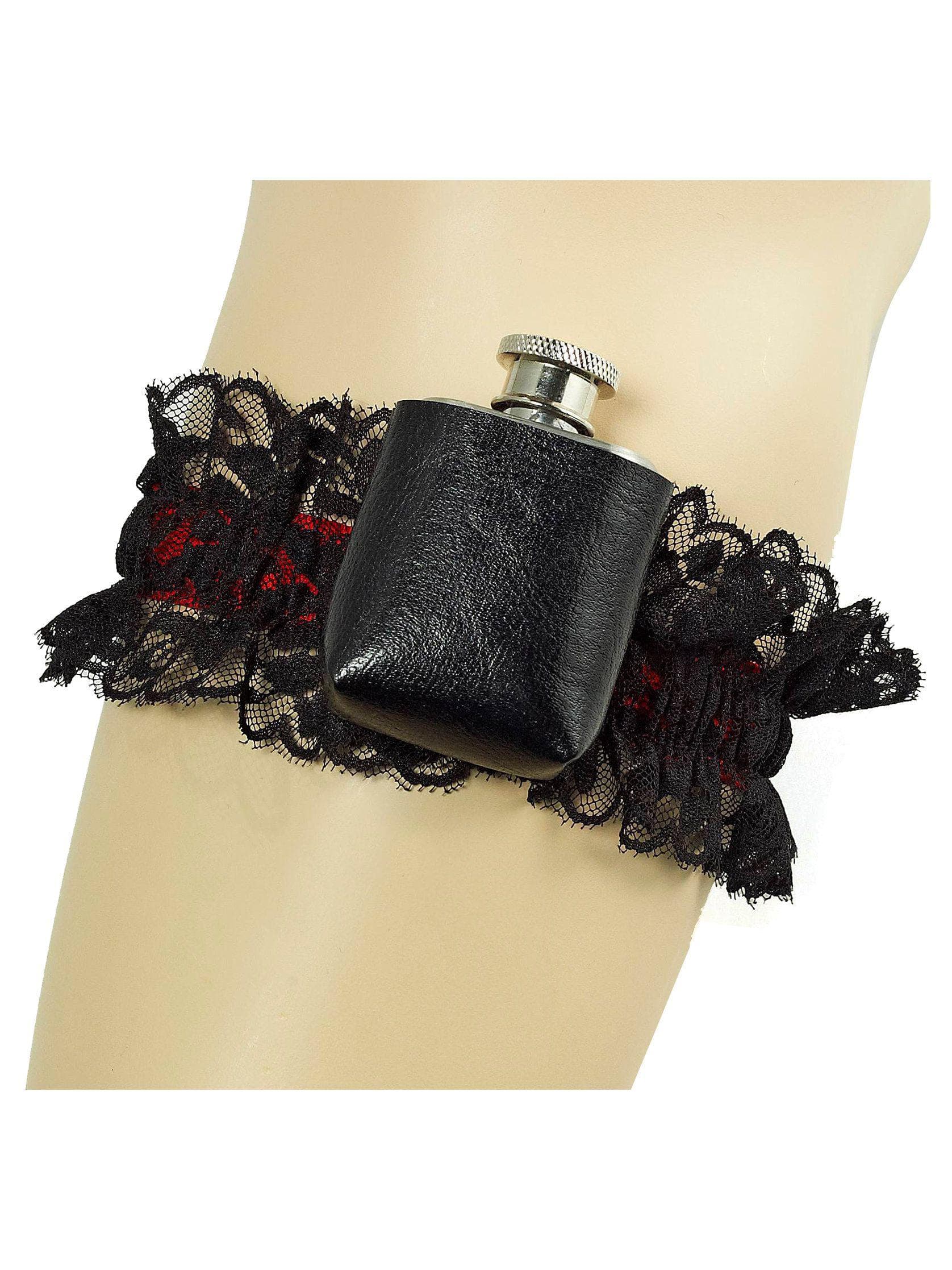 Adult Roaring 20's Deluxe Gangster Garter and Flask - costumes.com