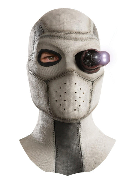 Adult Suicide Squad Deadshot Overhead Latex Light Up Mask