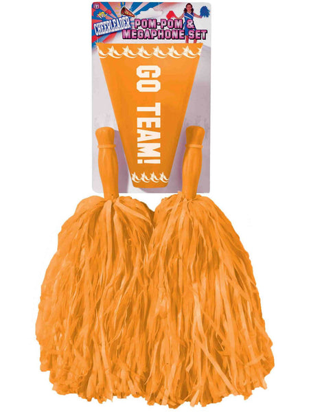Orange Pom-pom and Megaphone Cheerleader Set