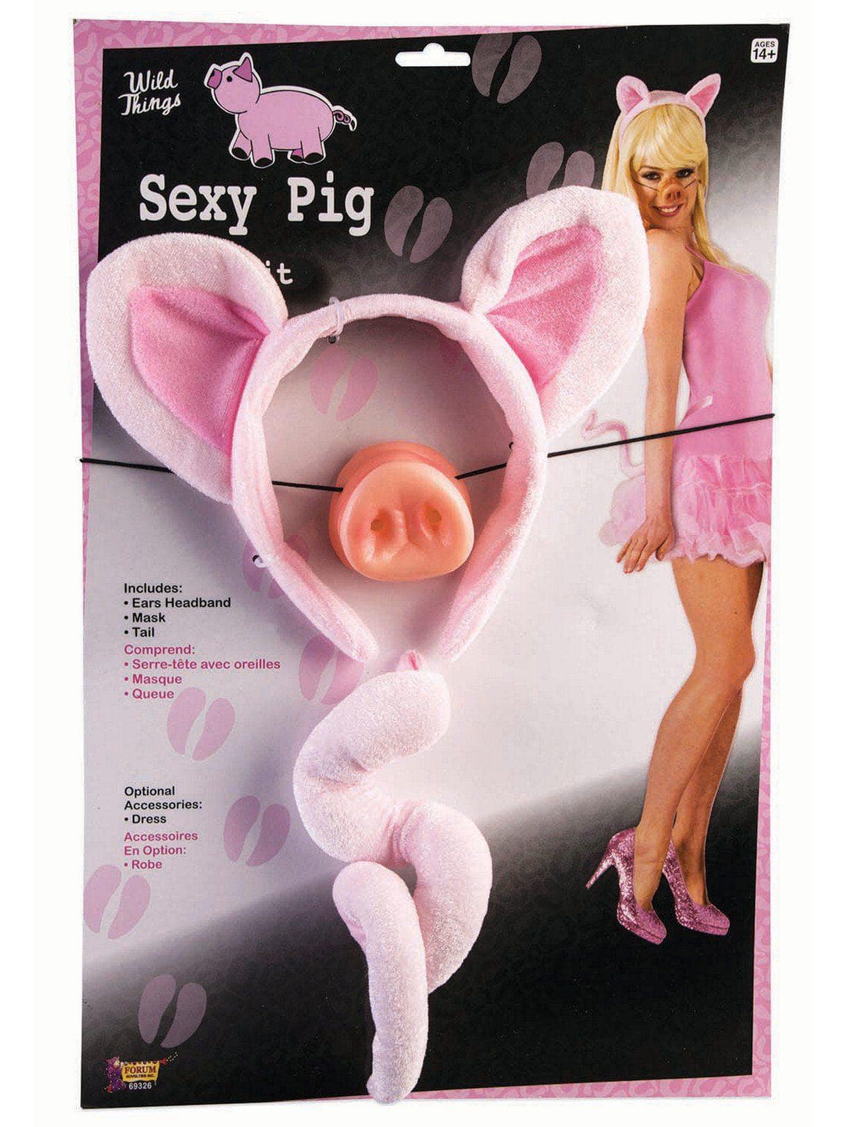 Adult Pig Ears Headband, Nose and Tail - costumes.com