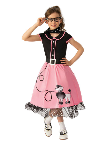 Girls' 1950's Pink Poodle Dress