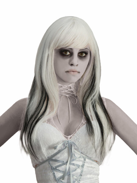 Women's Black and White Phantom Ghost Wig