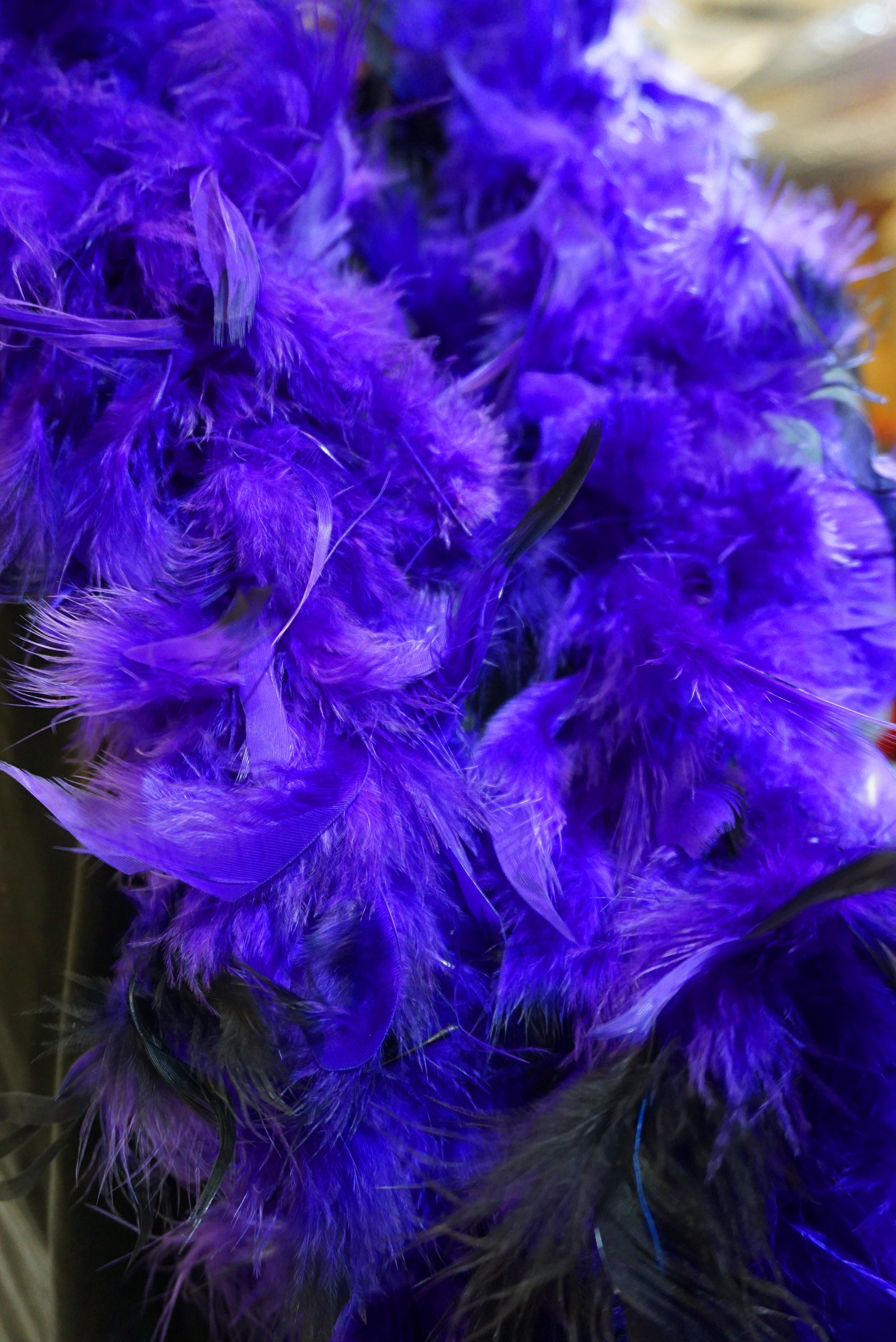 Women's Purple and Black Feather Boa - costumes.com