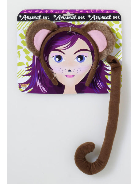 Adult Monkey Ears Headband and Tail