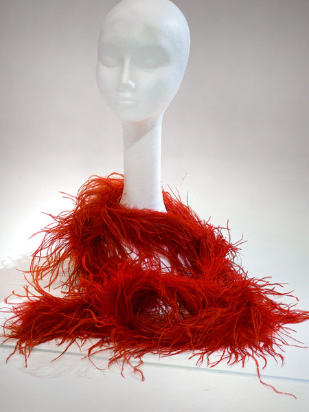 Women's Red Feather Boa