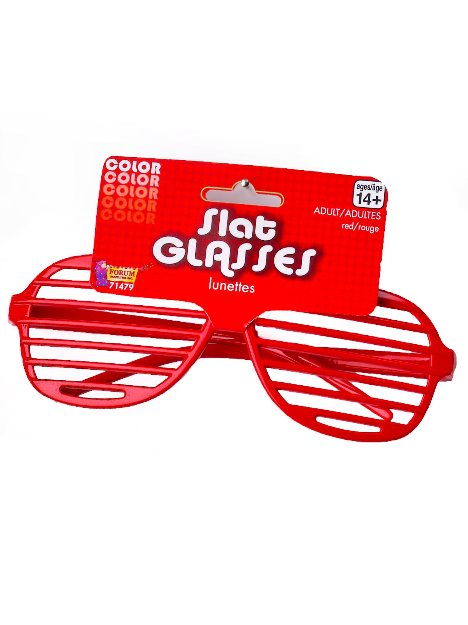 Adult Red Slat Glasses - costumes.com